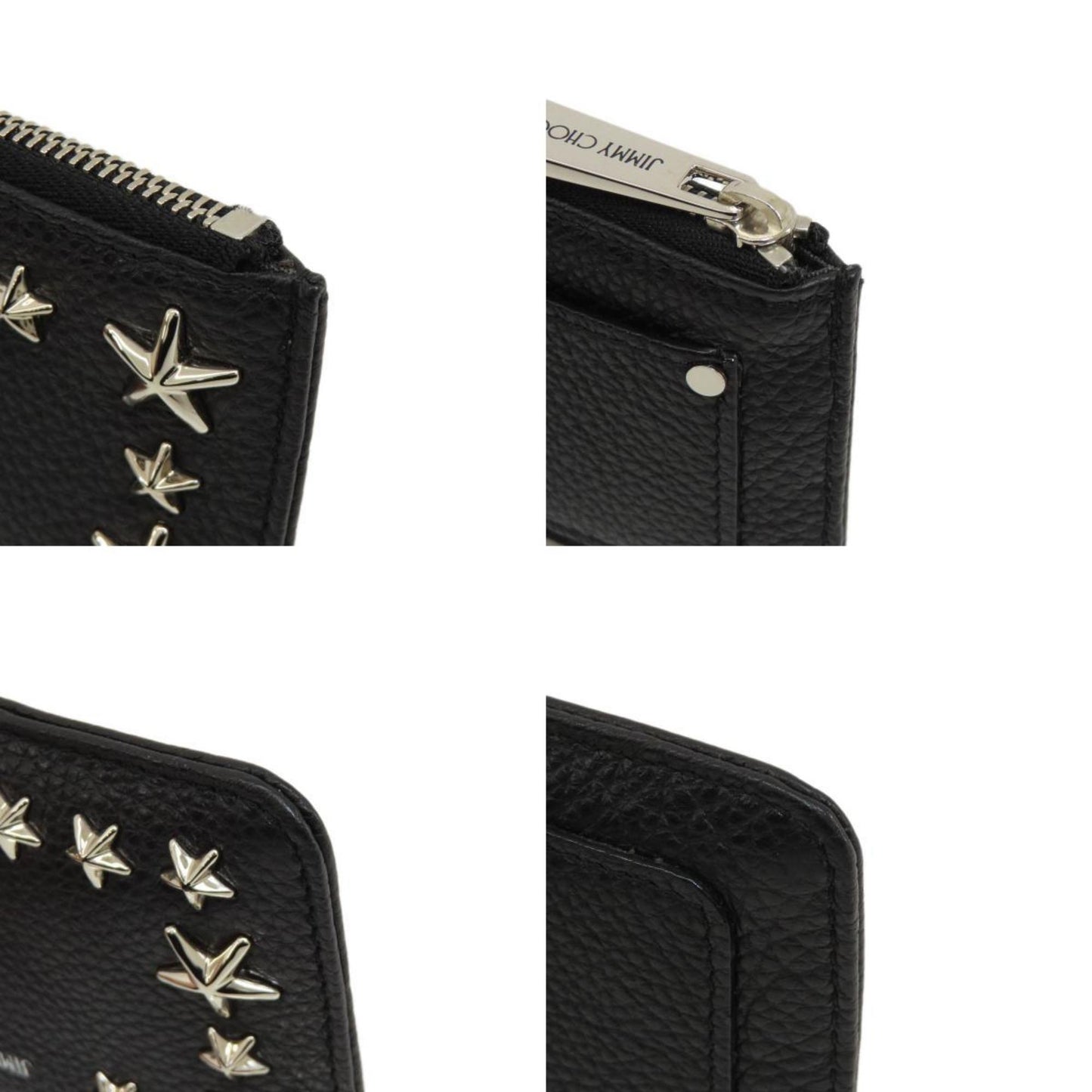 Jimmy Choo Star Motif Coin Case Leather Women's