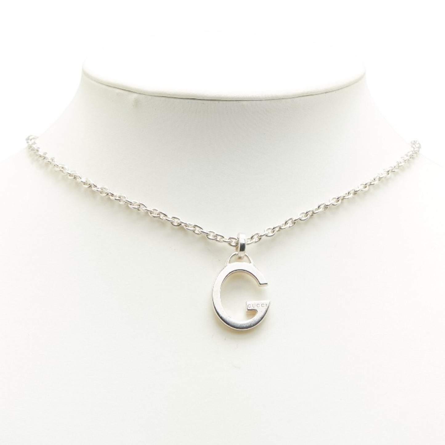 Gucci G Logo Chain Pendant Necklace 233936 SV925 Silver Women's GUCCI