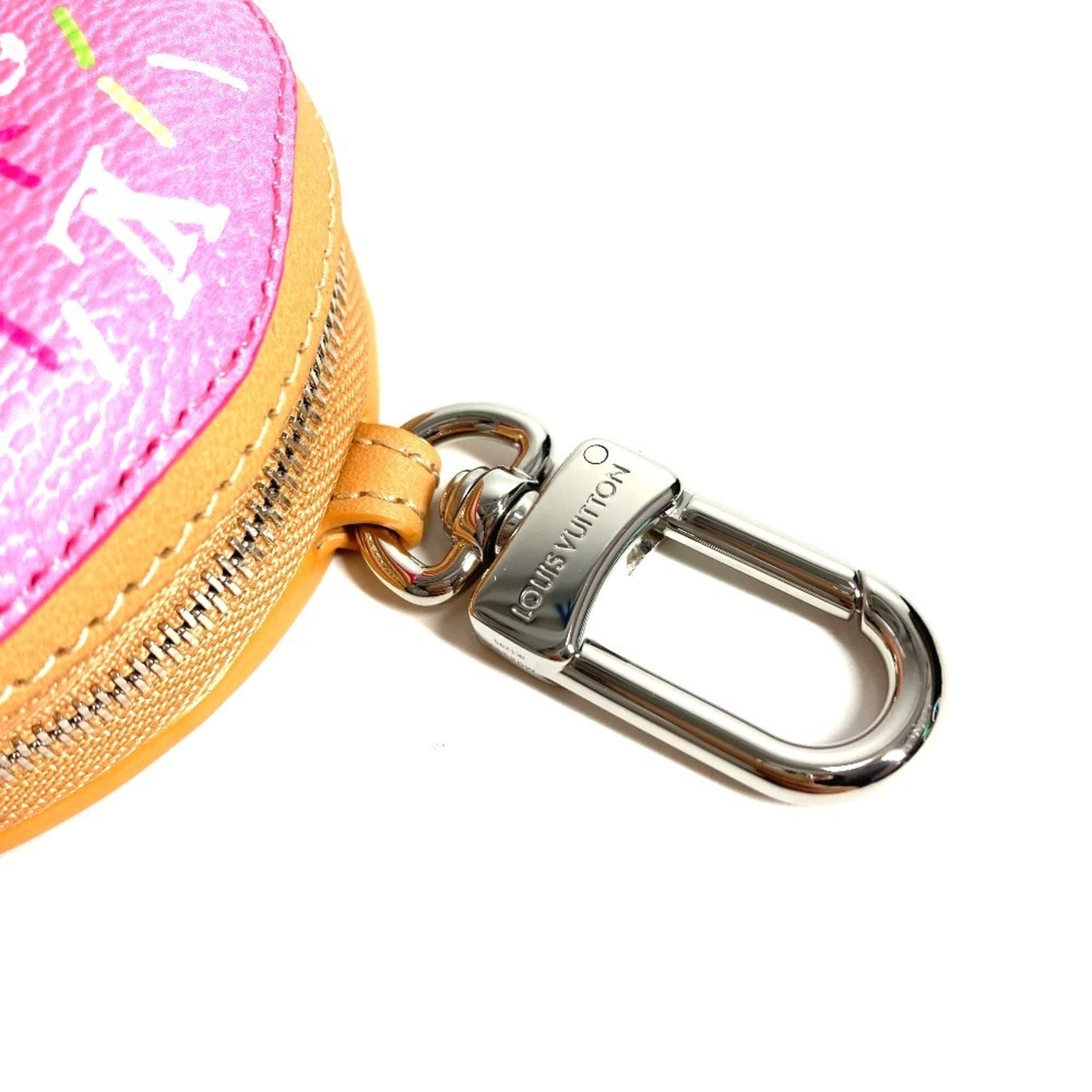 LOUIS VUITTON M02549 Monogram Donut Bag Charm - LV Charm, Keychain Leather Canvas, Men's/Women's, Pink, Like New — Like New