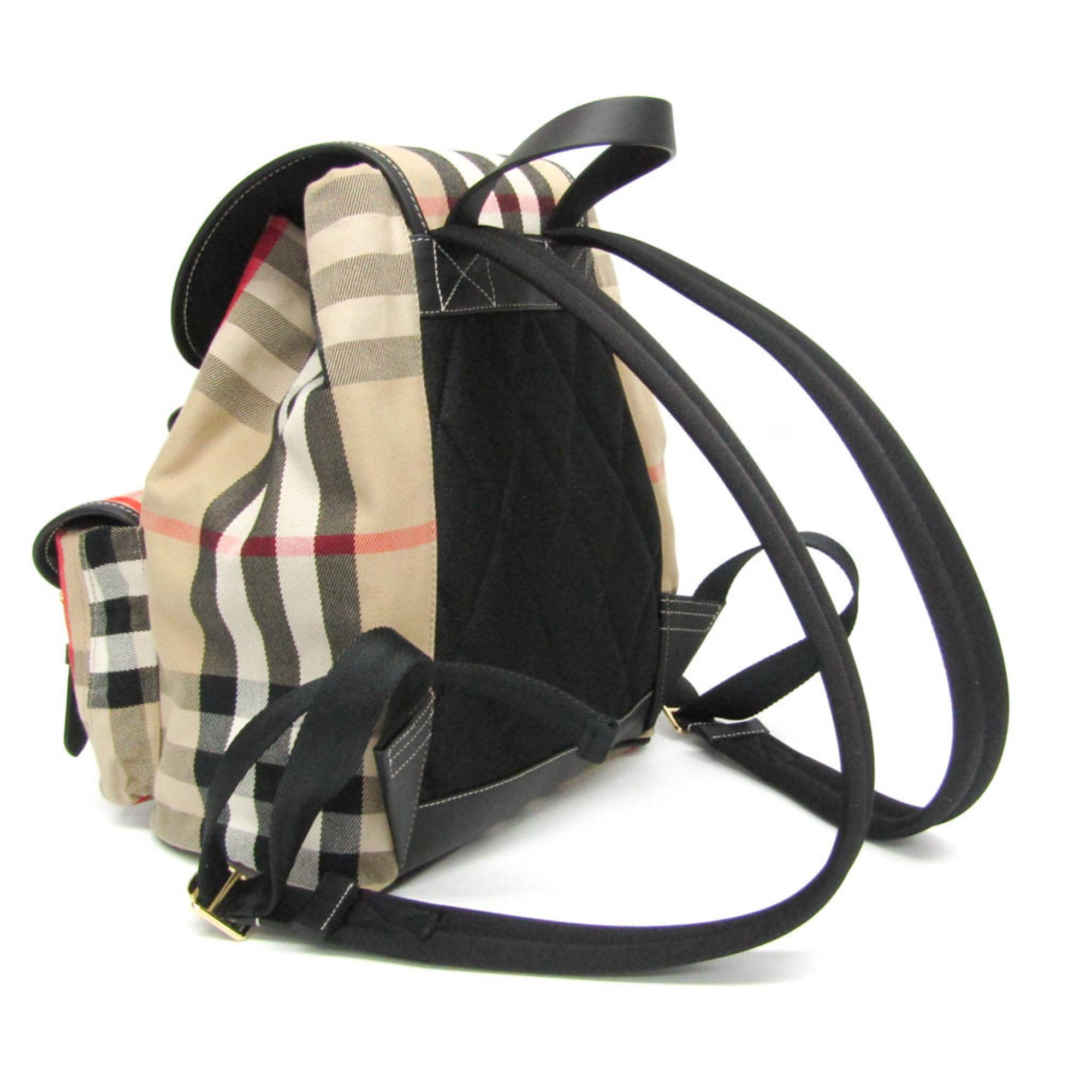 Burberry ENFILD 81231011 Women's Cotton Canvas,Leather Backpack Black,Brown — Like New
