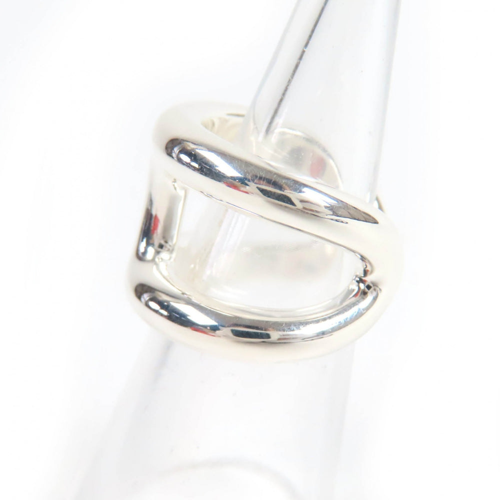 HERMES Osmoz GM Ring, AG925 Silver, Size 50, Approximately Japanese Size, Includes Box, Made in Italy, Weight 14.9g, Women's — Like New
