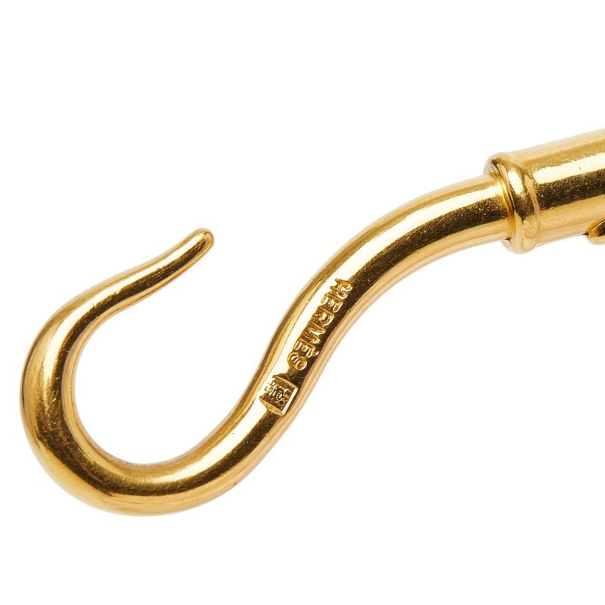 Hermes Jumbo Bracelet Choker in Brown Gold Plated Leather for Women