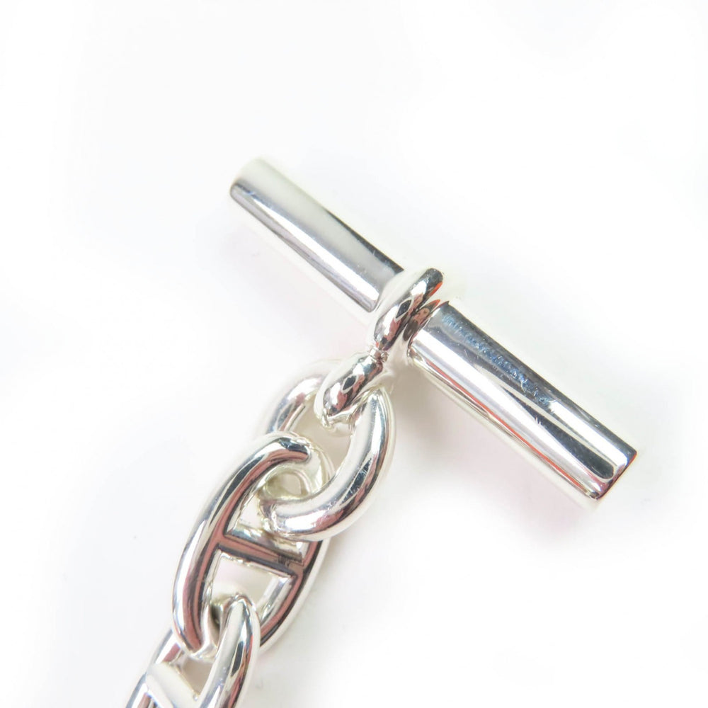 HERMES 2024 Chaine d'Ancre MM AG925 13-link bangle bracelet in silver, with box and case, weighs 49.8g, for women — Like New