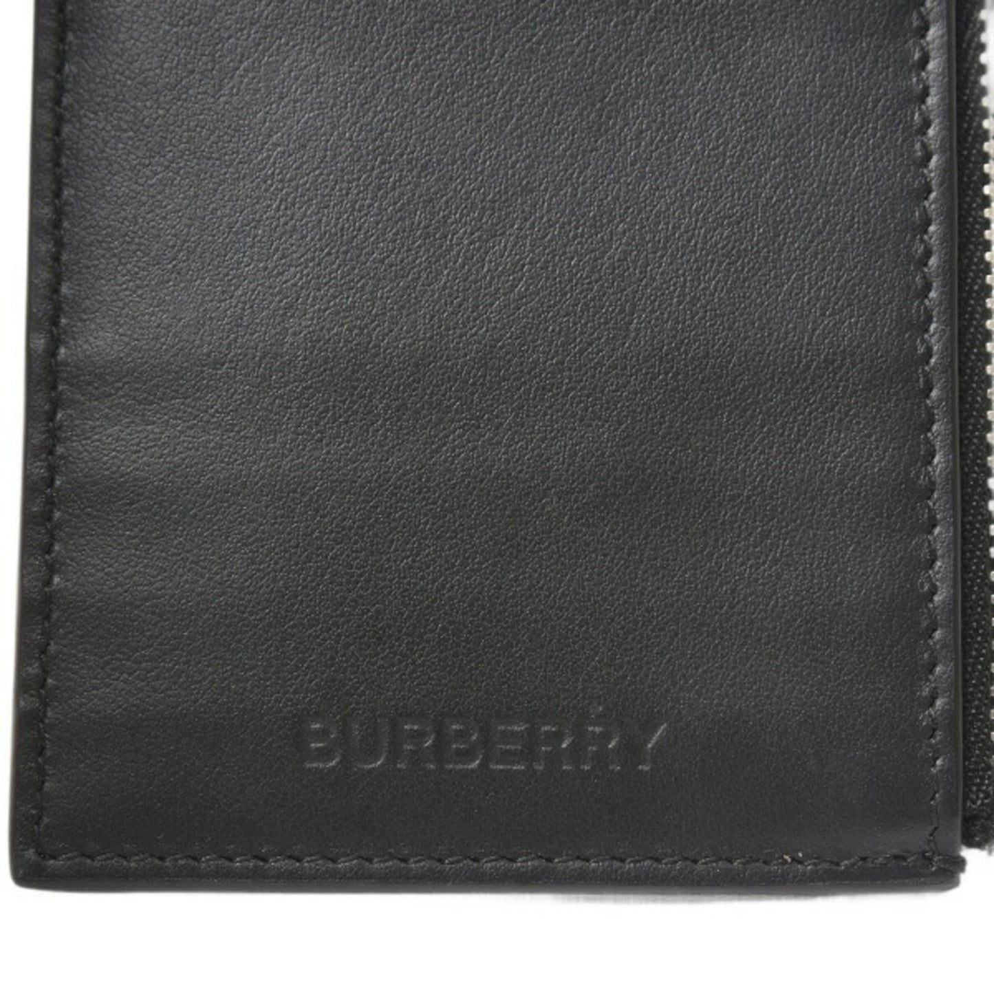 Burberry Men's and Women's Card Case Coin from the Universal Passport Collection, Black with Shoulder Strap Leather, 8051832