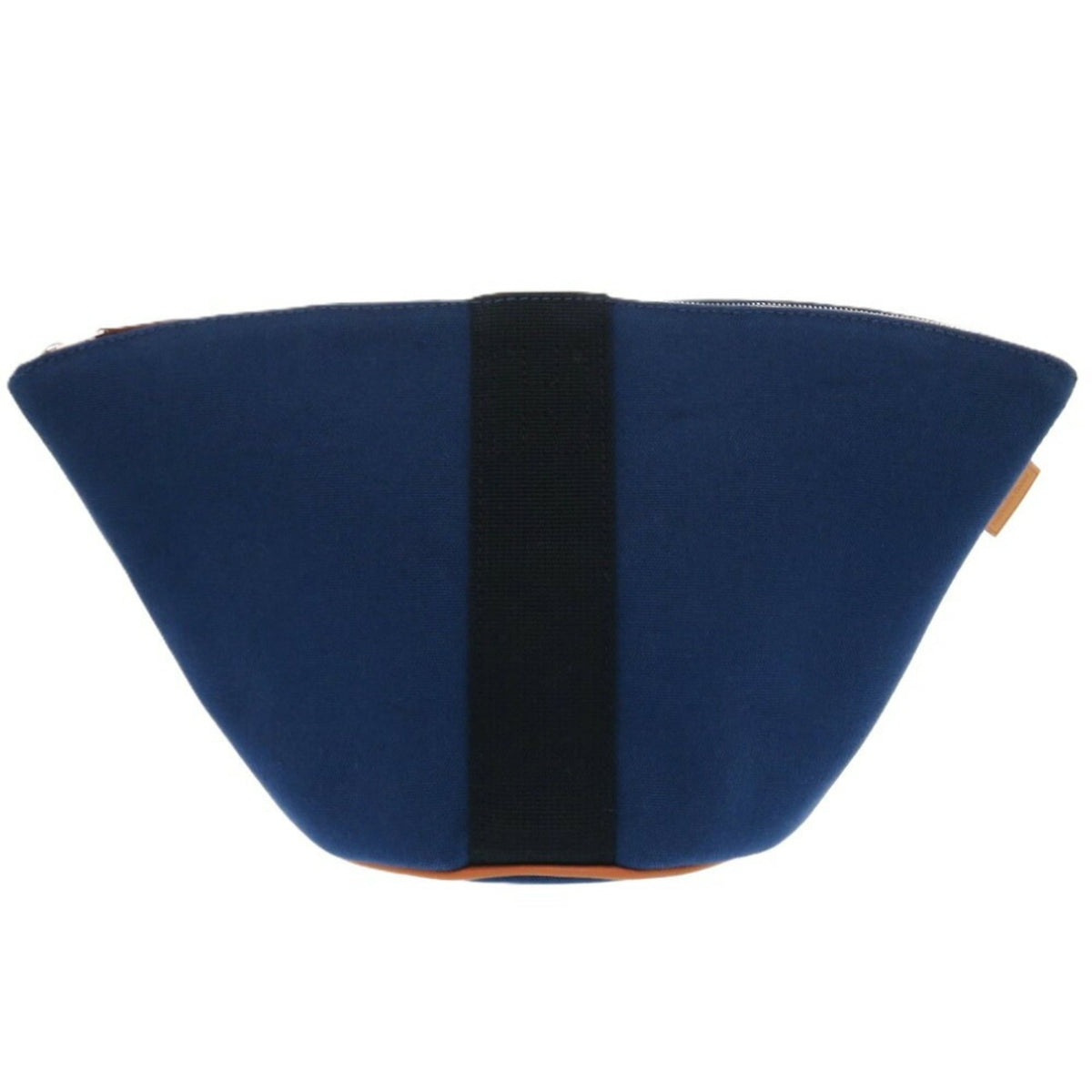 Hermes Like new Hermès Palmire trapezoid pouch, canvas and cotton, CORAIL, indigo blue, 1583 — Like New
