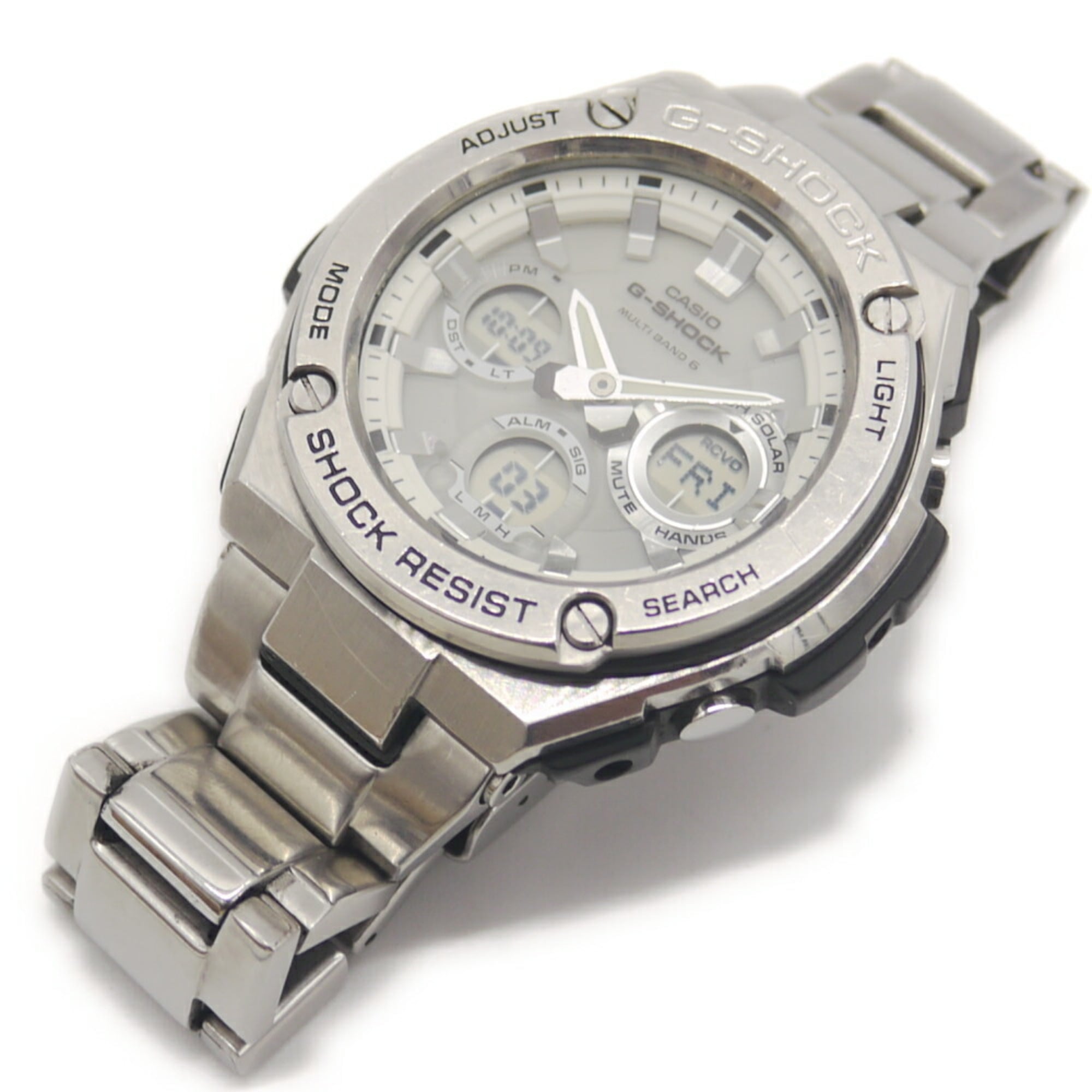 CASIO G-SHOCK GST-W110D-7AJF Radio-Controlled Solar Watch with White Dial — Fair