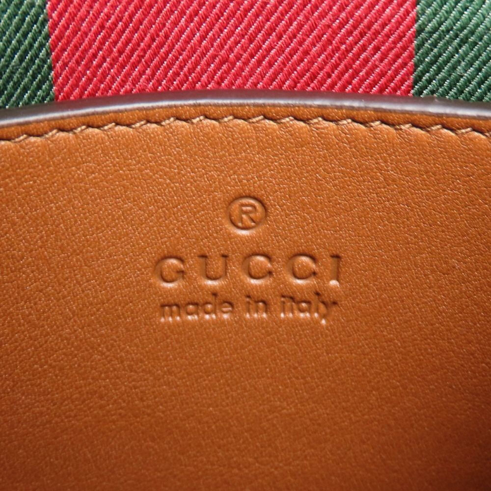 GUCCI GG Emblem Small 815218 Shoulder Bag Supreme x Leather Beige Brown Women's 353420 — Like New