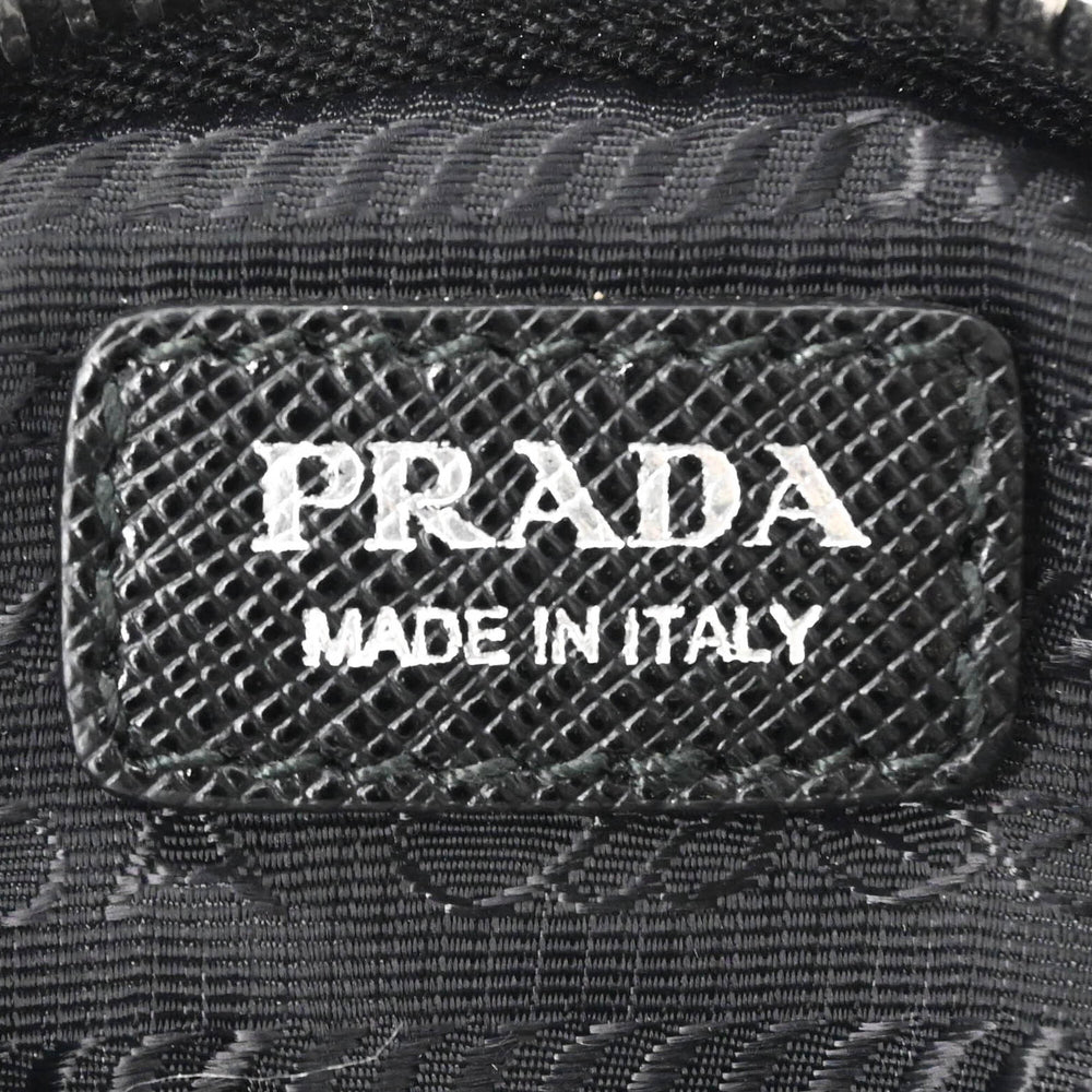 PRADA Tessuto Nylon Leather Shoulder Bag Handbag for Women, Triangle Design, Black IBH204 — Like New