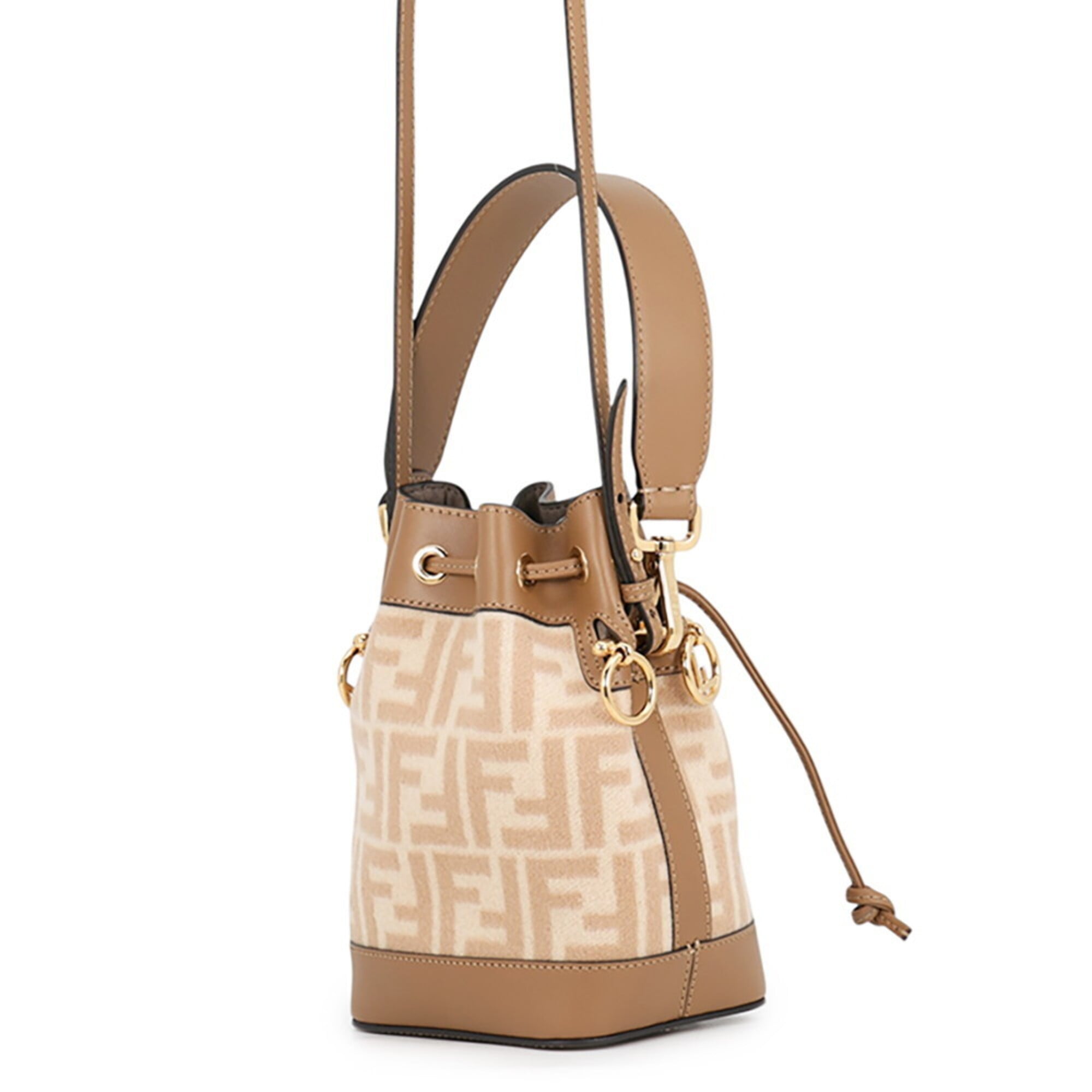 Fendi Montresor Mini Leather Suede Handbag 8BS010 FENDI 2-way Shoulder Bag Women's — Like New