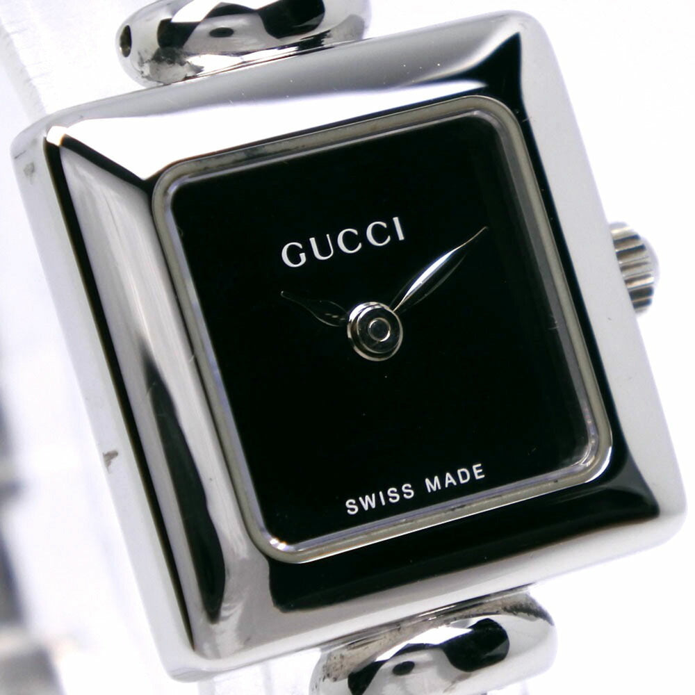 Gucci GUCCI Watch 1900L Stainless Steel Quartz Analog Display Black Dial Women's — Good