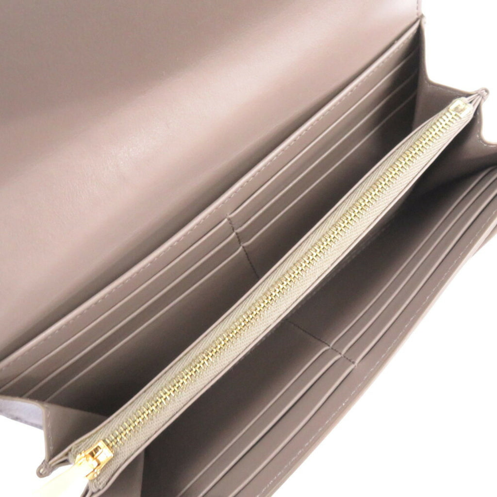 Celine Large Flap Wallet Leather Grey Long 0123CELINE