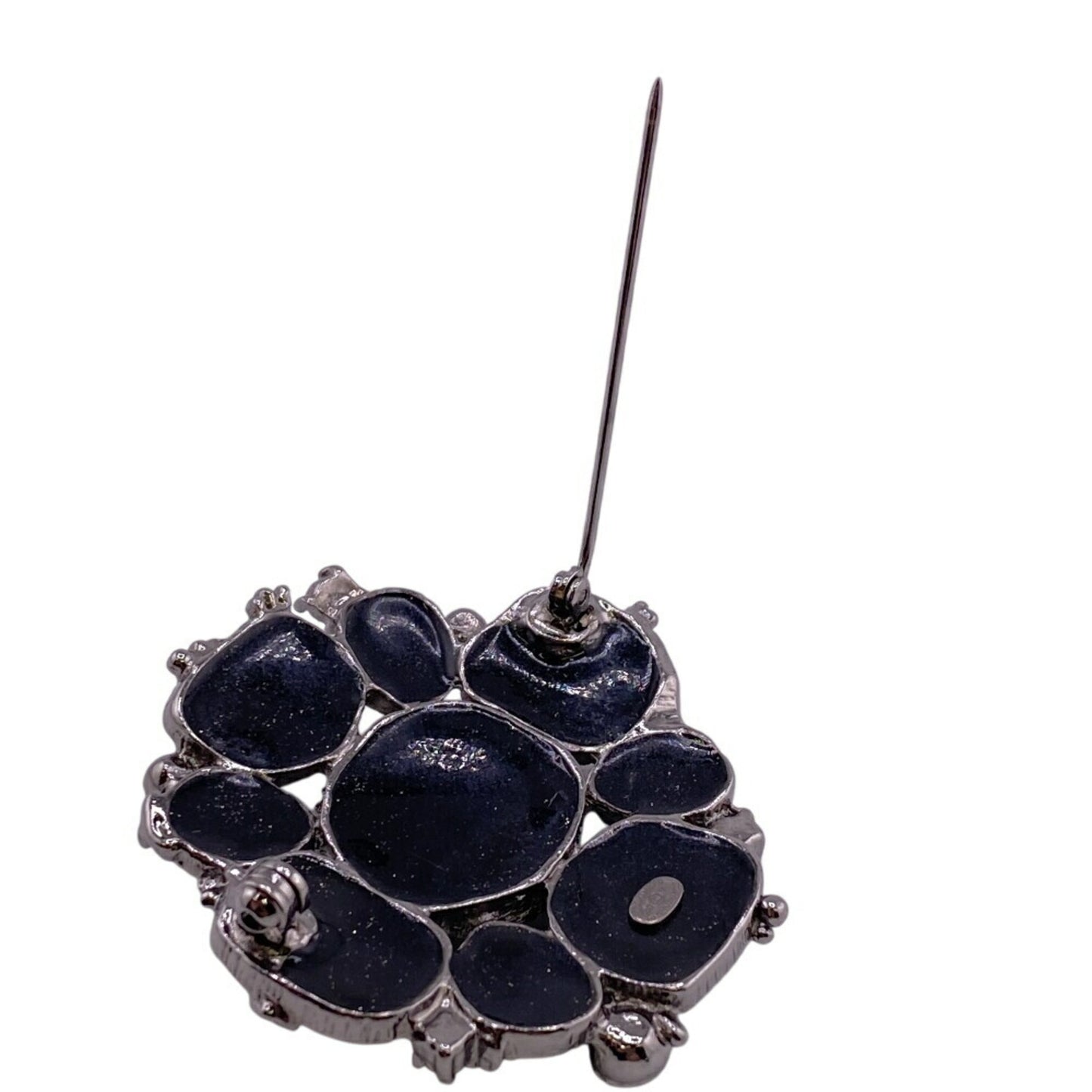 CHANEL C00V Coco Mark Rhinestone Brooch Black Women's