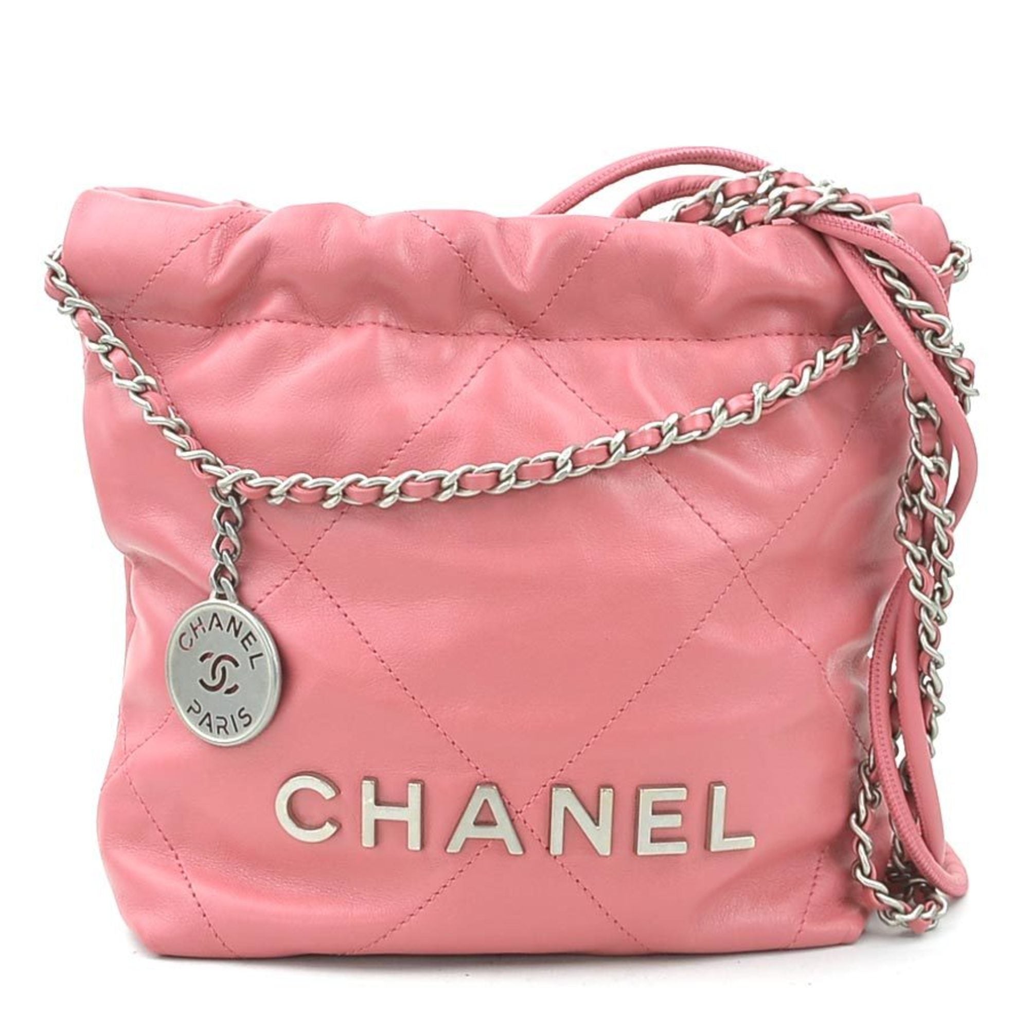 CHANEL Shoulder Bag Chanel 22 Mini Leather Pink Women's h30888a