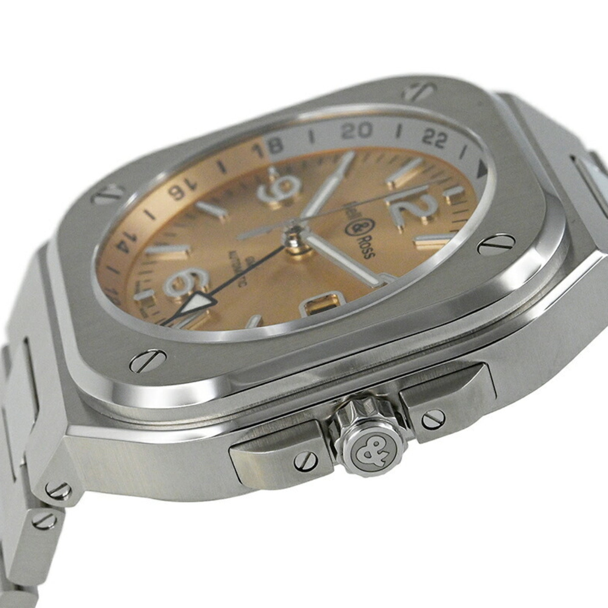 Bell & Ross BR 05 GMT Amber Watch, Japan Limited Edition (99 pieces), BR05G-CH-ST SST — Good
