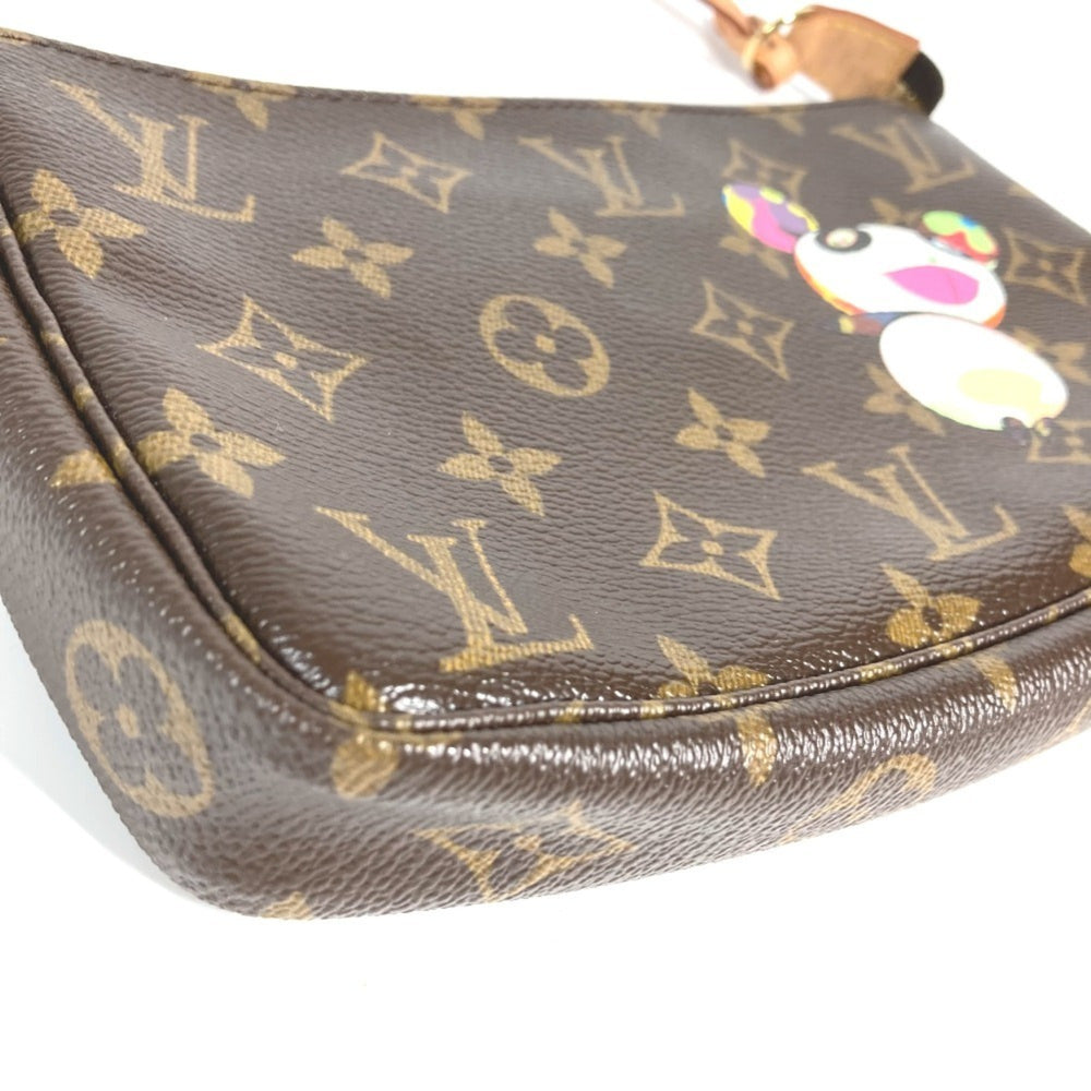 LOUIS VUITTON M51981 Monogram Panda Pochette Accessoires by Takashi Murakami. Accessory pouch, handbag, shoulder bag, canvas, women's, brown, like new — Like New
