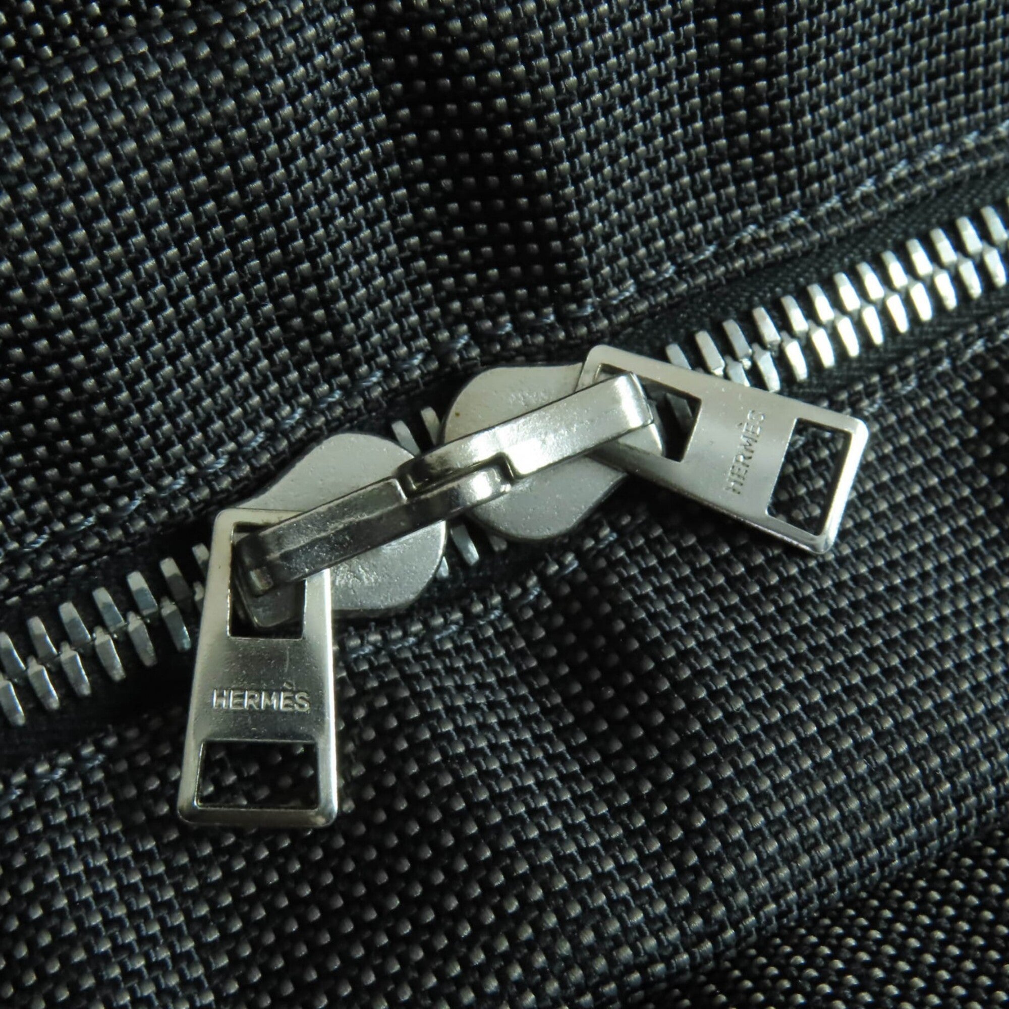 HERMES Hermes Herline MM Sellier Hardware Canvas Tote Bag Handbag Gray Made in France Women's — Like New