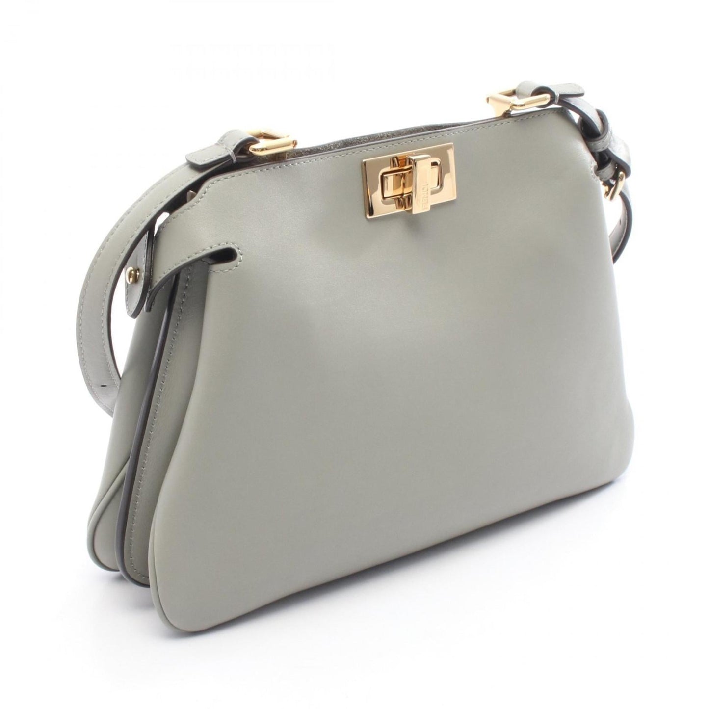 Fendi Peekaboo Soft Small Shoulder Bag, Leather, Women's, Green, 8BN365