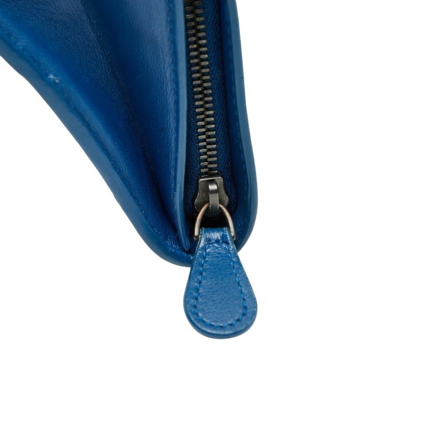 Bottega Veneta Intrecciato Long Wallet Blue Leather Women's BOTTEGAVENETA