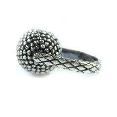 BOTTEGA VENETA 925 Ball Ring, Silver, Size 9 (equivalent to Japanese size), Comes with dust bag, Made in Italy, Weight: 11.42g, Women's — Like New
