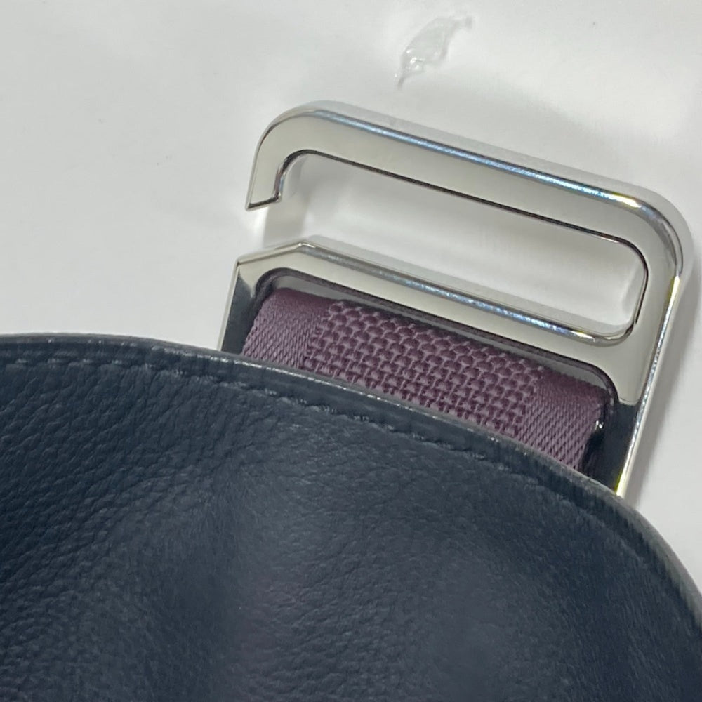 HERMES City Slide Pouch Clutch Bag for Men, Navy ME-240905-6 — Like New