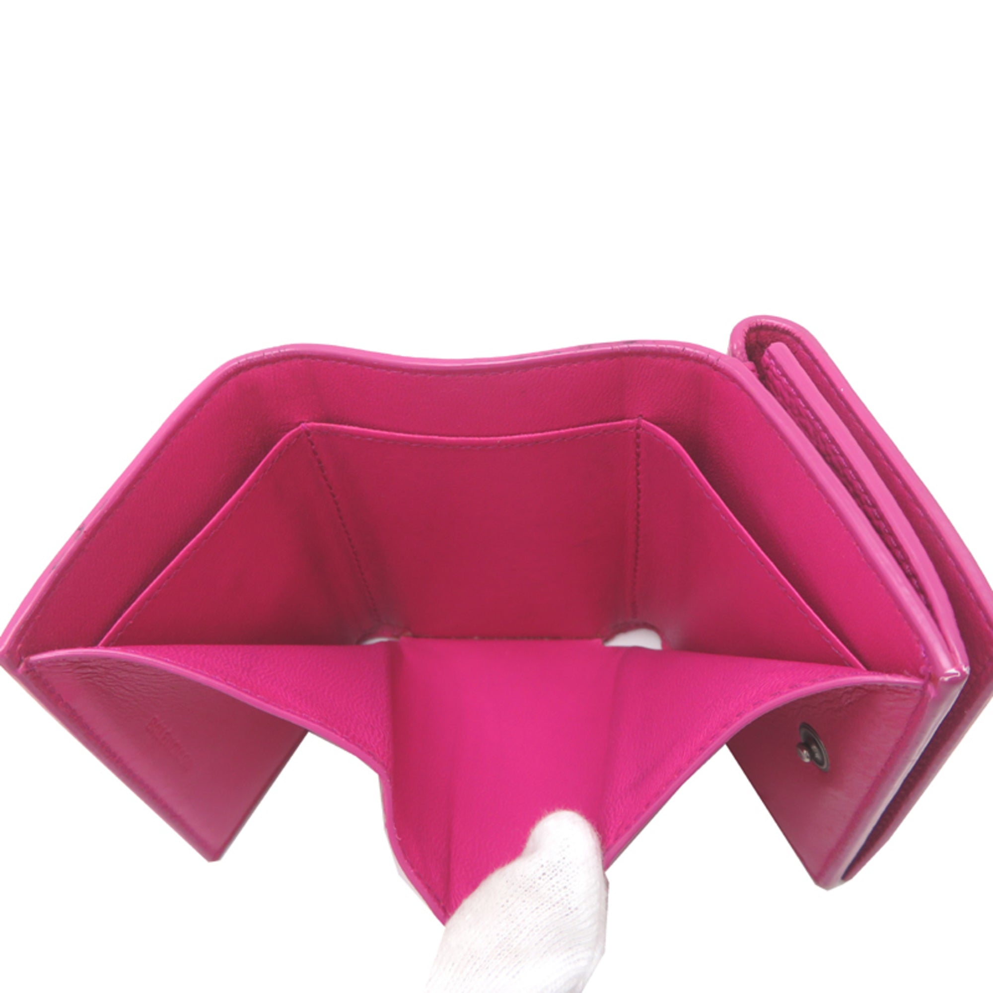 Balenciaga Neo Classic Mini Wallet, Women's Tri-fold 640107, Leather, Pink