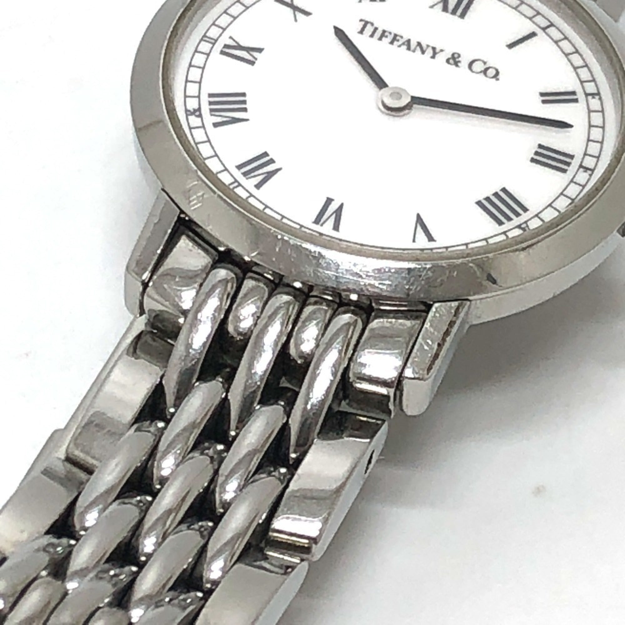 TIFFANY&Co. Tiffany M1510 Classic Quartz Round 2 Hand Analogue Watch SS Ladies Silver — Good