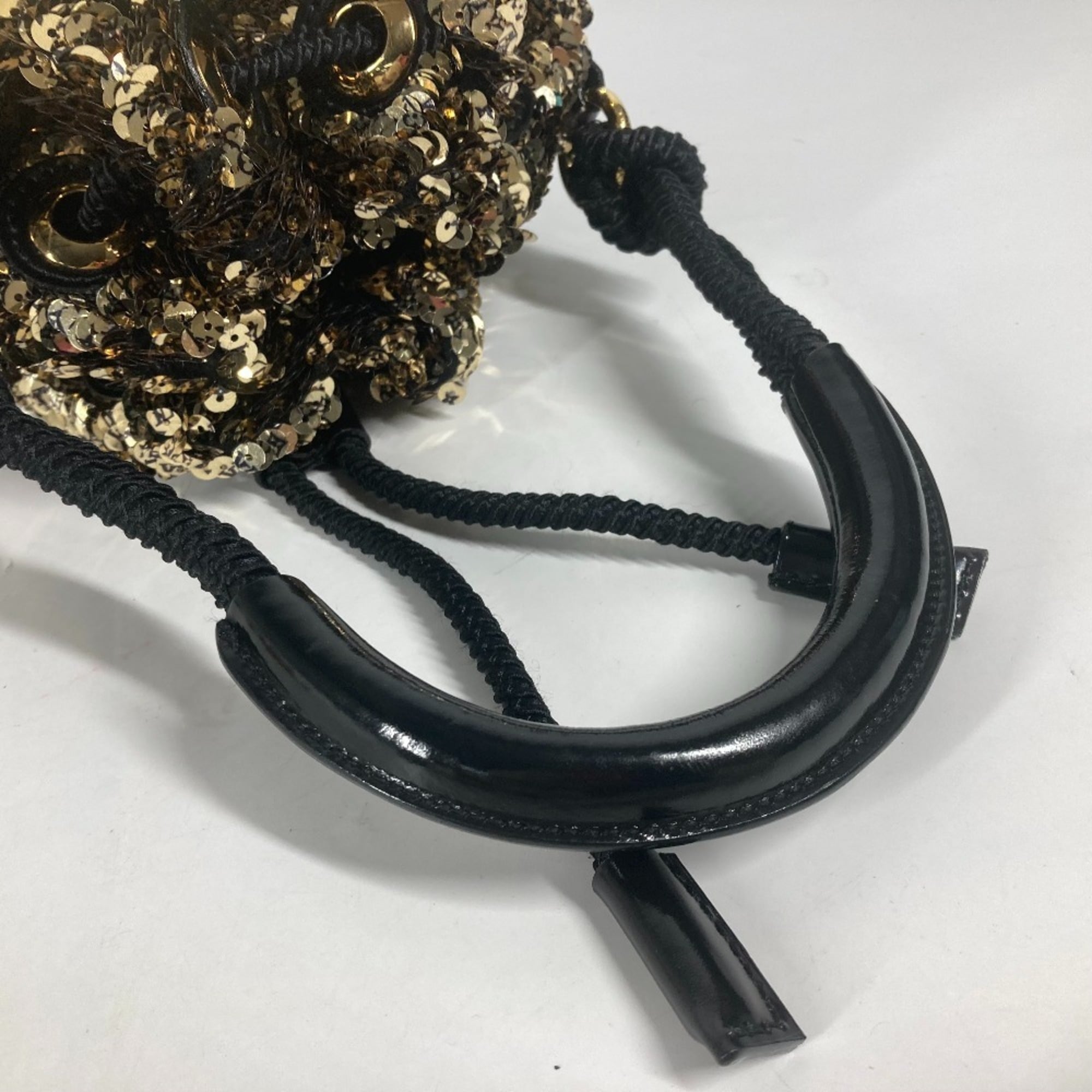 LOUIS VUITTON M40322 2010 Cruise Collection Noe Rococo All Sequin Shoulder Bag Handbag Leather Women's Gold L-240613-21 — Like New