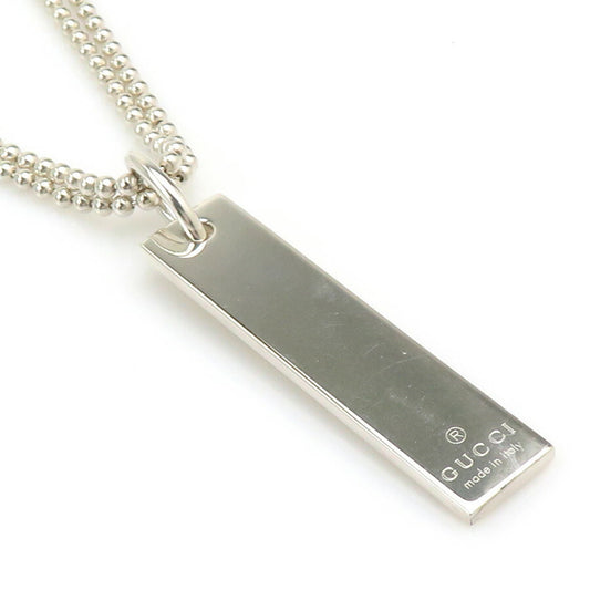 Gucci GUCCI Ball Necklace, Double Chain, 925 Sterling Silver, Women's, e60828a