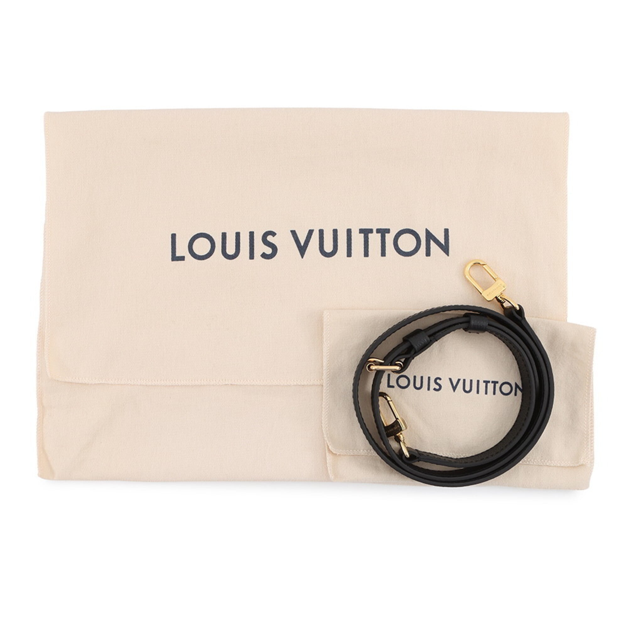 Louis Vuitton Monogram Empreinte OnTheGo PM Handbag M45653 Black 2-way LOUIS VUITTON — Like New