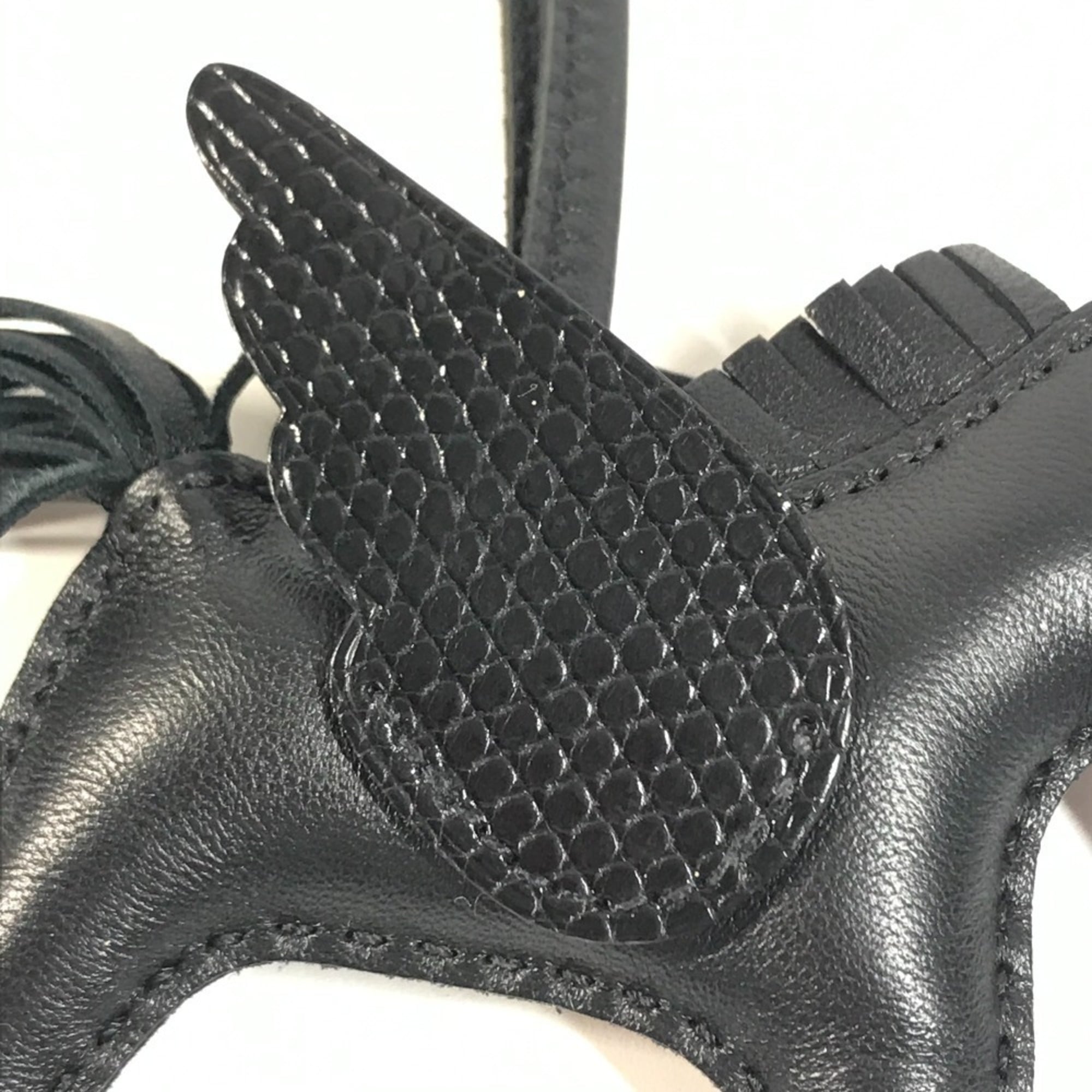 HERMES Hermes Horse Cheval So Black All Rodeo Pegasus PM Touch Accessory Bag Charm Keychain Agneau Milo Men's Women's — Like New