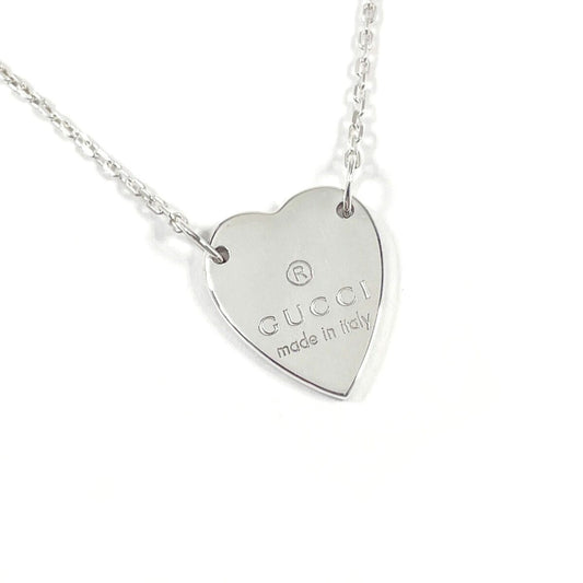 GUCCI Trademark Heart Necklace 223512 J8400 8106, 925 Sterling Silver, Women's