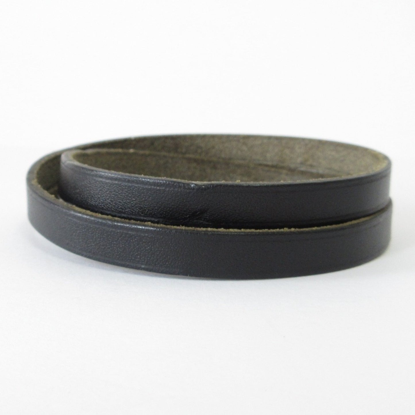 HERMES Api 3 Double Tour 2-Strand Bracelet in Black Box Calf Leather with Silver Hardware for Women