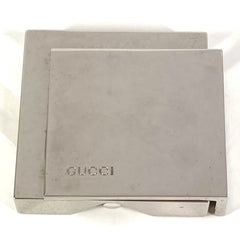GUCCI REF0840 Logo Travel Watch Interior Table Clock SS Men's Women's Silver — Good