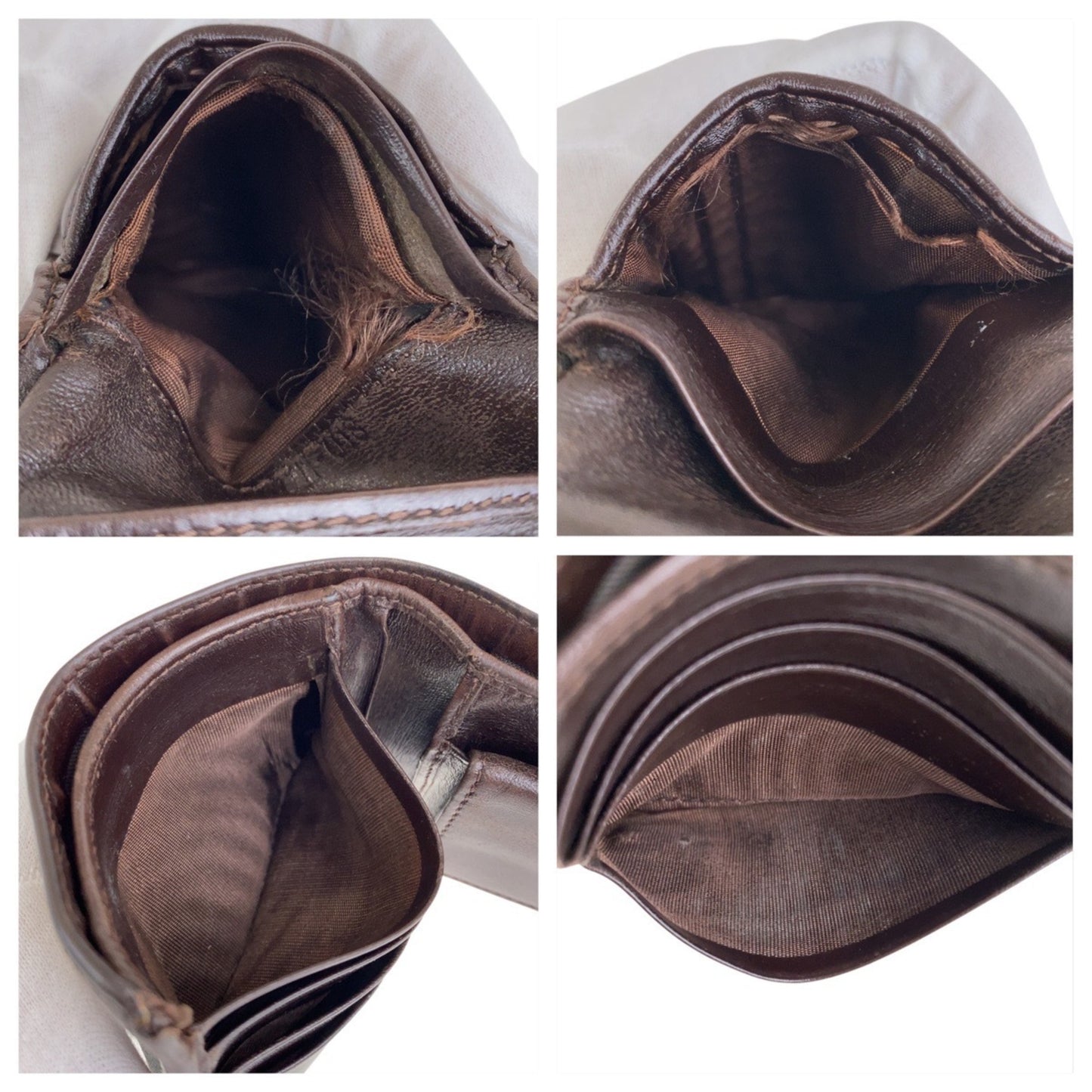 FENDI Zucca Brown Leather Canvas Wallet with Silver Hardware, Size 810 11018 6877, Compact for Women