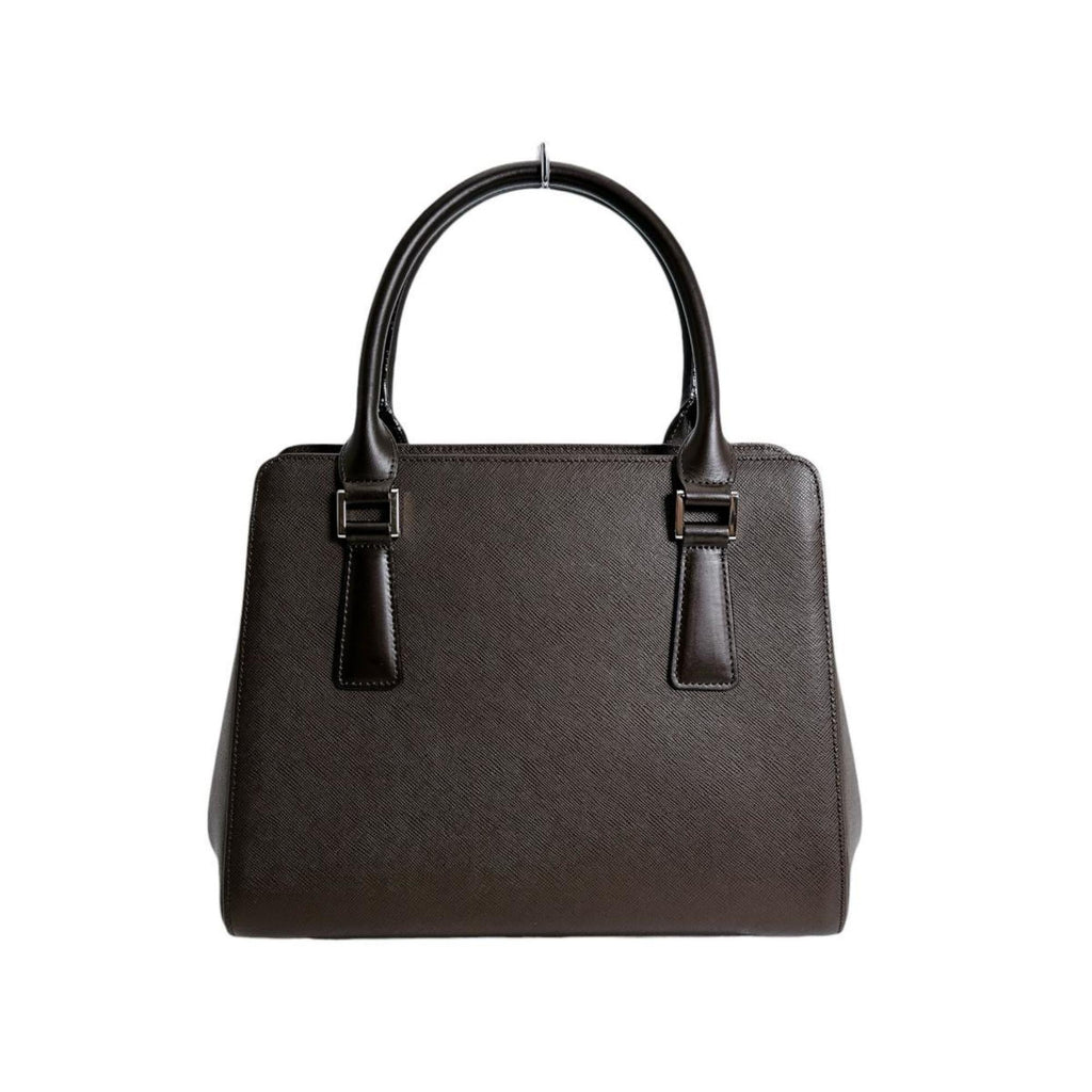Burberry Nova Check Leather Handbag in Brown