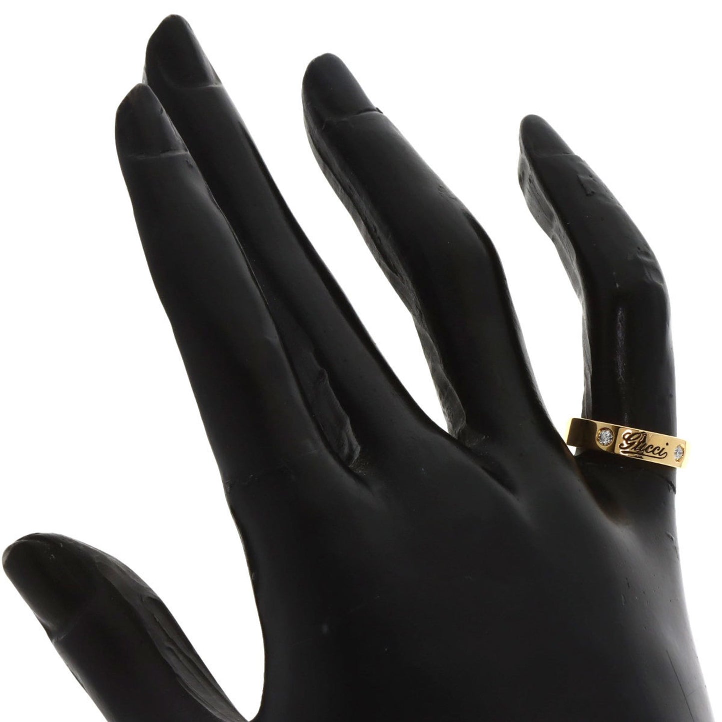 Gucci Icon Print 2-Piece Diamond #5 Ring in 18K Yellow Gold for Women