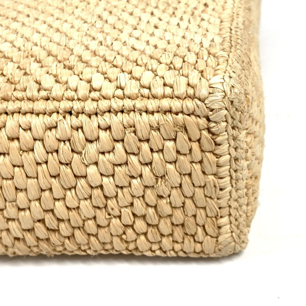 LOEWE Standard Bag Shoulder Tote Raffia Women's Beige x Brown E-240710-7 — New - Store Return