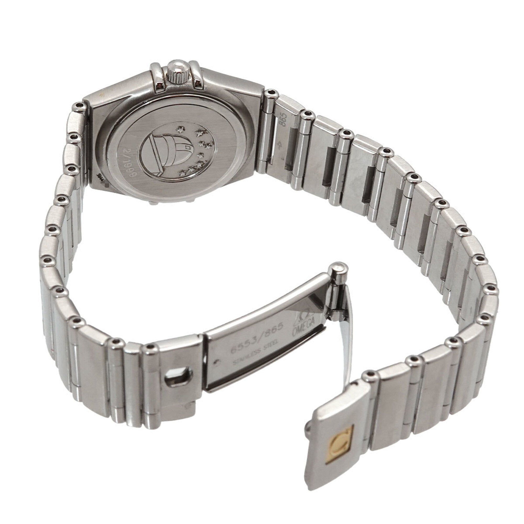 Omega Constellation Mini Cindy Crawford Limited Edition (1999 pieces) 1563 86 Ladies' Watch 16 Diamonds Blue Quartz — Very Good