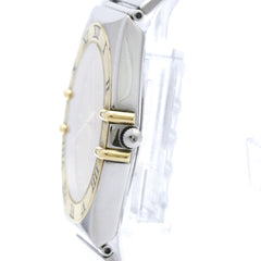 OMEGA Constellation 18K Gold Steel Quartz Mens Watch 396.1080 Polished — Very Good