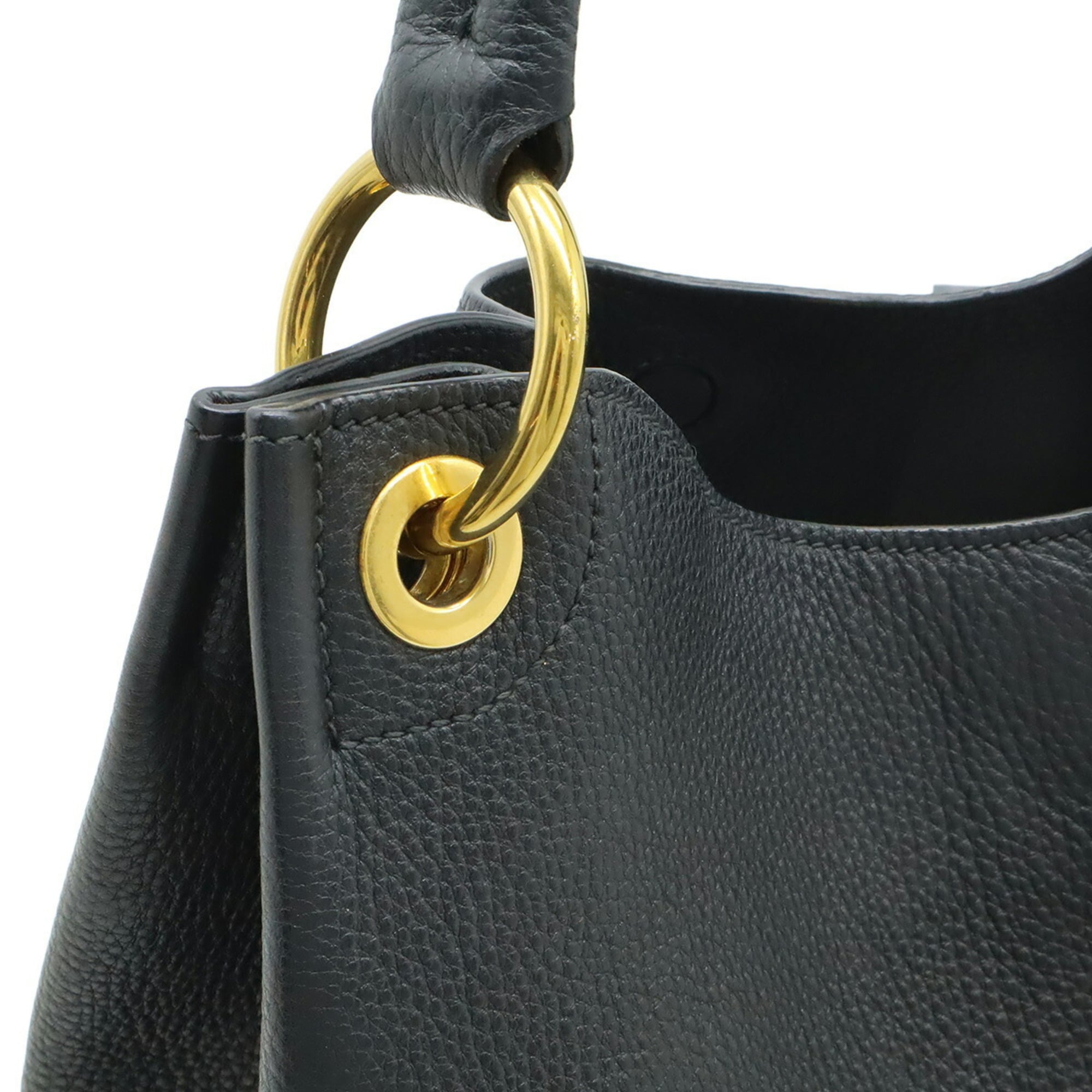 PRADA Prada Shoulder Bag Leather NERO Black 1BC051