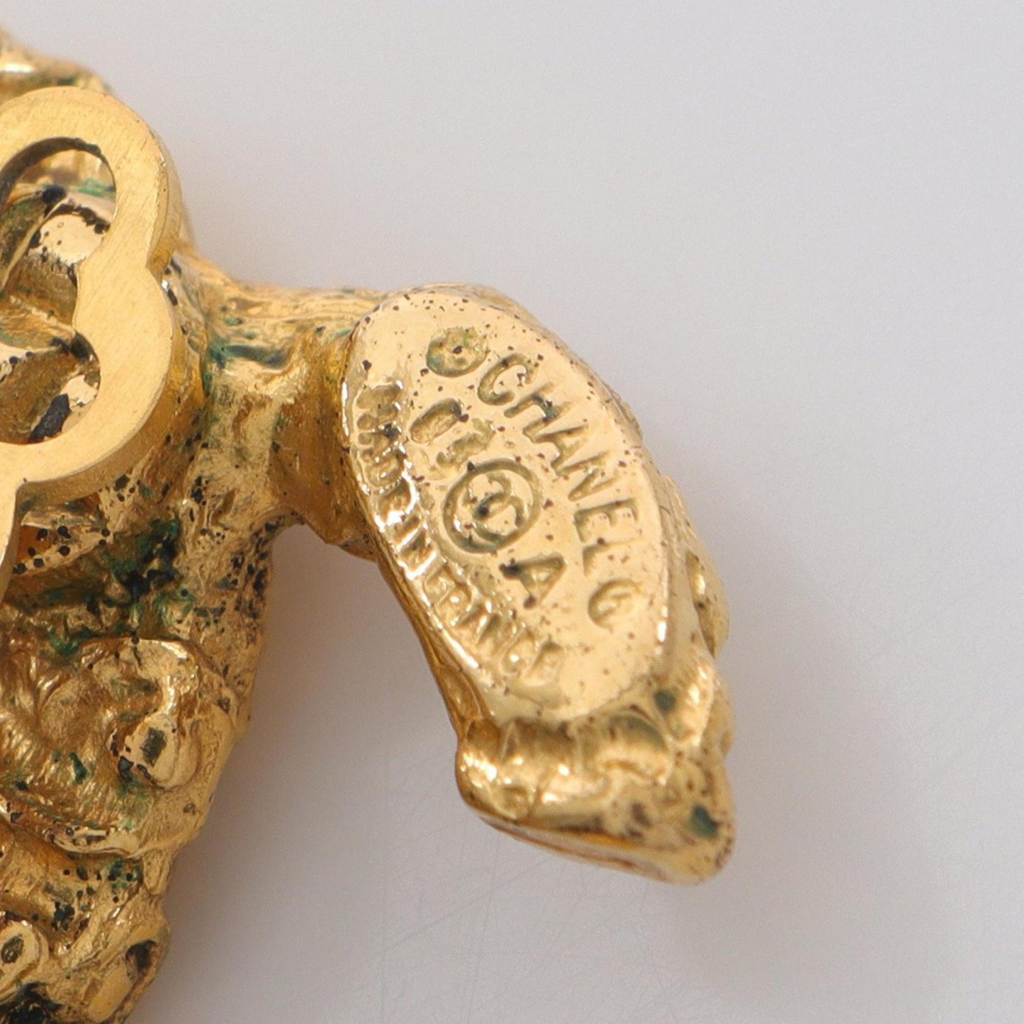 CHANEL Coco Mark Earrings, Gold Plated, Women's