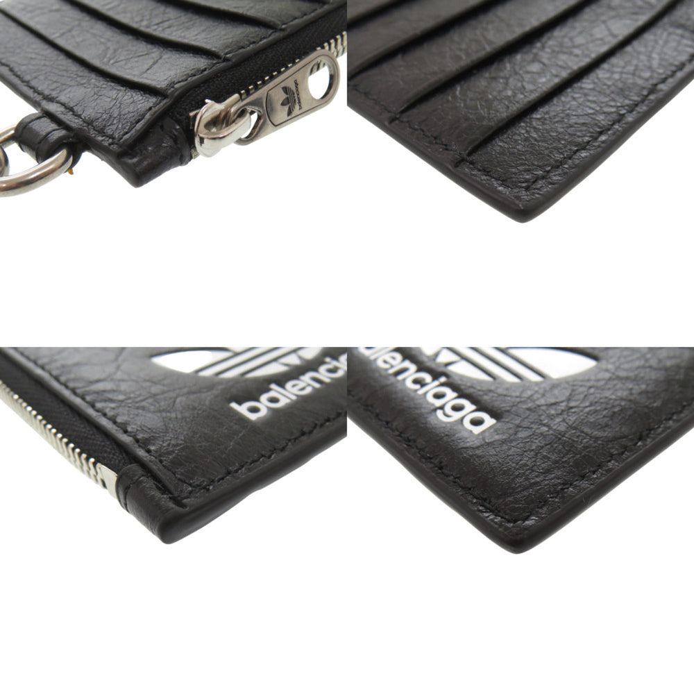 Balenciaga x Adidas Collaboration Trefoil 721894 Leather Black Shoulder Wallet 1288BALENCIAGA — New - Store Return