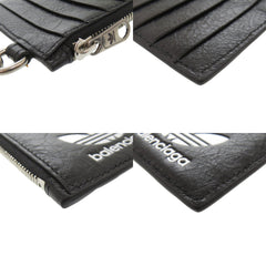 Balenciaga x Adidas Collaboration Trefoil 721894 Leather Black Shoulder Wallet 1288BALENCIAGA — New - Store Return