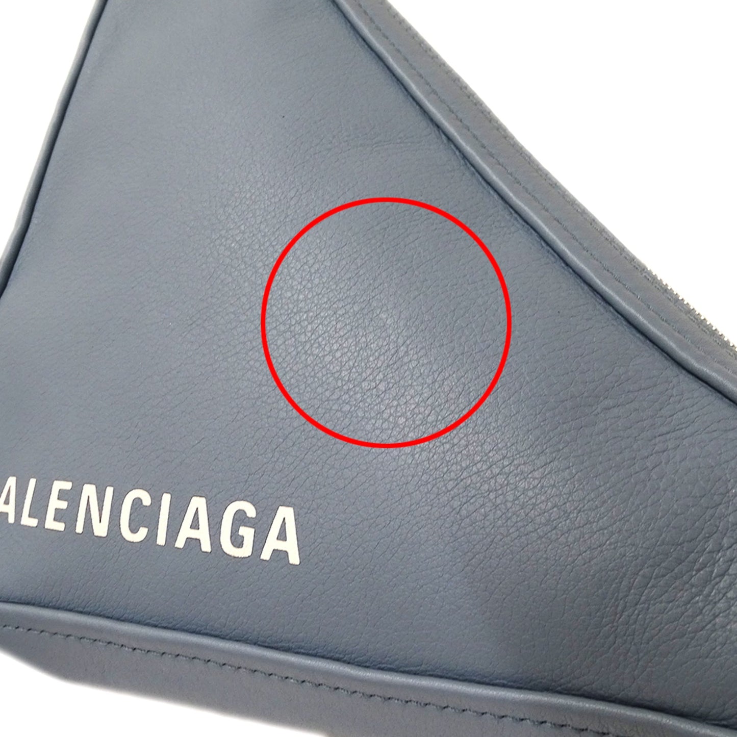 Balenciaga BALENCIAGA Women's Designer Clutch Bag/Second Handbag Leather Light Blue 476976 Triangle