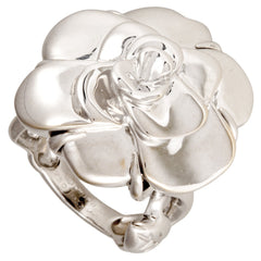 CHANEL Camellia Ring, 18K White Gold (18.4g) — Like New
