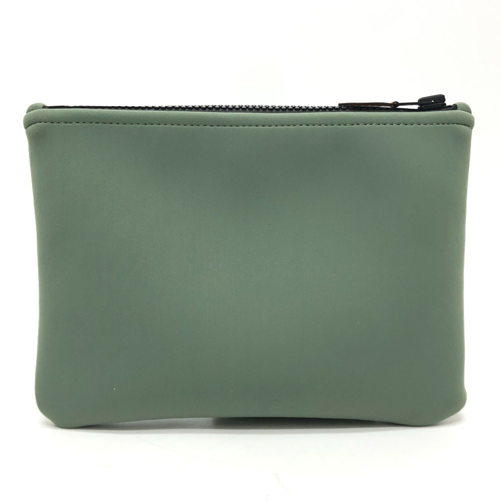 HERMES NeoBain Thalassa PM - Small item storage, flat handbag/pouch, nylon, women's, khaki, like new — Like New