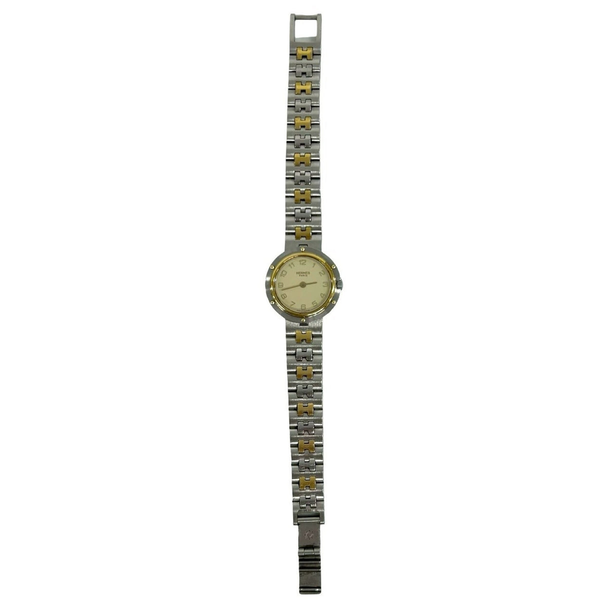 HERMES Vintage Clipper Stainless Steel GP Quartz Watch Silver 32954 — Good