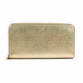 CELINE Round Long Wallet Leather Gold Men's Women's 55790g