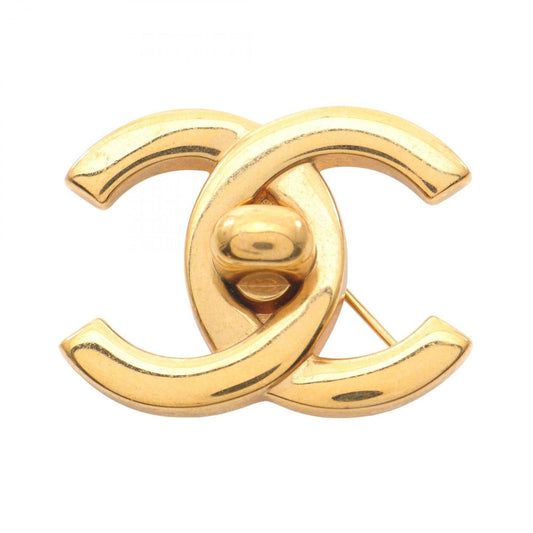 CHANEL Coco Mark Brooch Accessory GP (Gold Plated) Women's Gold