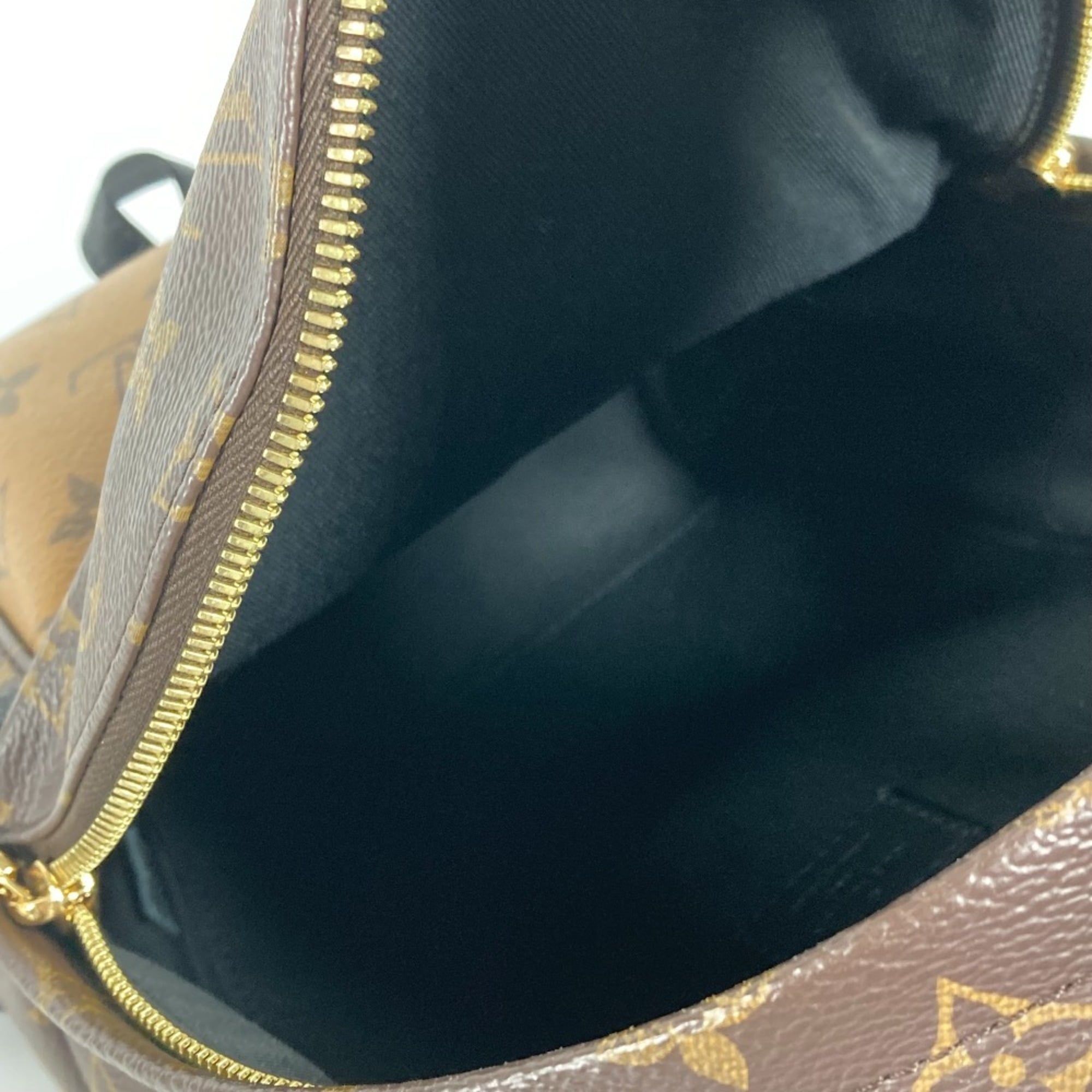 LOUIS VUITTON M44870 Monogram Reverse Palm Springs Backpack PM Daypack Rucksack Canvas Women's Brown x Beige E-240719-4 — Like New